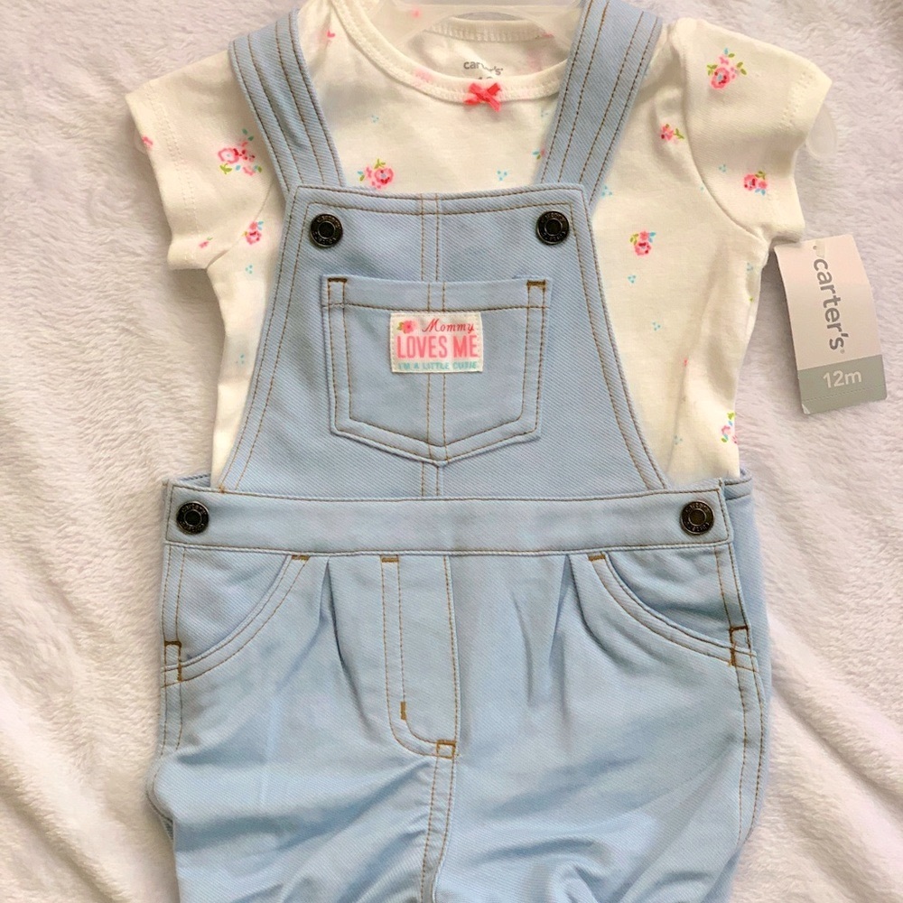 Baby girl overall 2 piece set